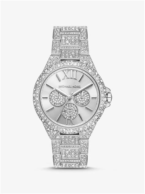 michael kors silver oversized women& 39|Michael Kors watches.